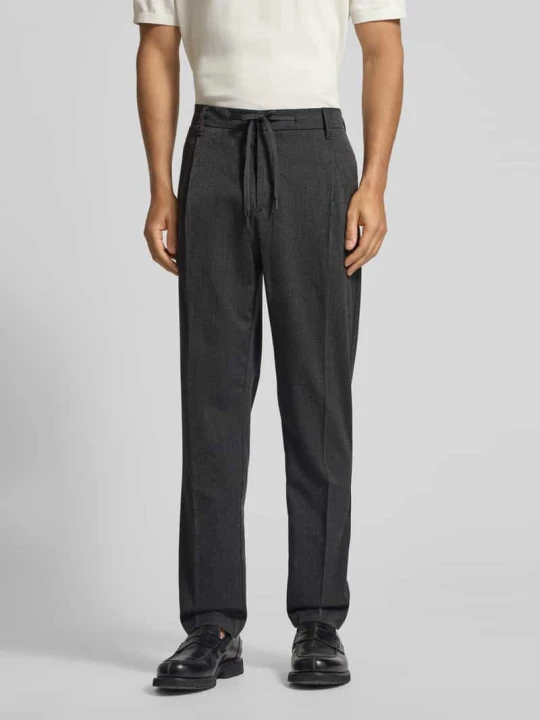 Zdjęcie produktu Spodnie materiałowe o kroju tapered z wiskozy model 'LEROY' Selected Antracytowy