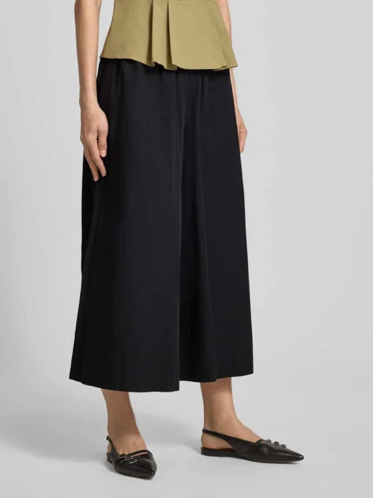 Zdjęcie produktu Spodnie materiałowe o kroju wide fit z elastycznym pasem model 'Sunna' My Essential Wardrobe Czarny