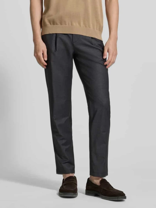 Zdjęcie produktu Spodnie materiałowe o kroju slim fit z dodatkiem wełny G1920 Antracytowy
