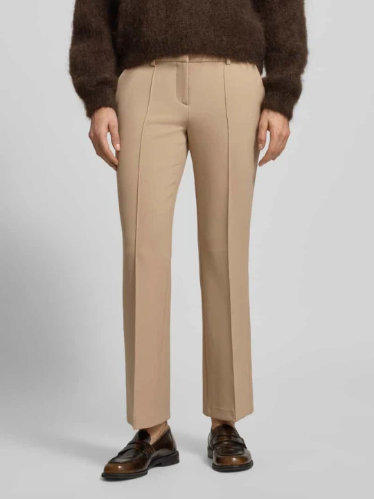 Zdjęcie produktu Spodnie materiałowe o rozkloszowanym kroju z dodatkiem wiskozy model „Farah” CAMBIO Camel
