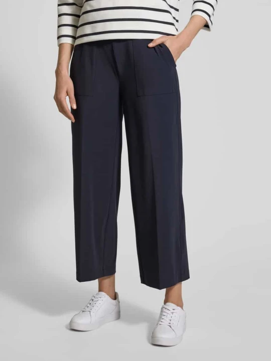 Zdjęcie produktu Spodnie materiałowe o skróconym kroju tapered fit CAMBIO Granatowy