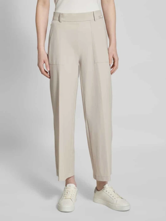 Zdjęcie produktu Spodnie materiałowe o skróconym kroju tapered fit CAMBIO Beżowy