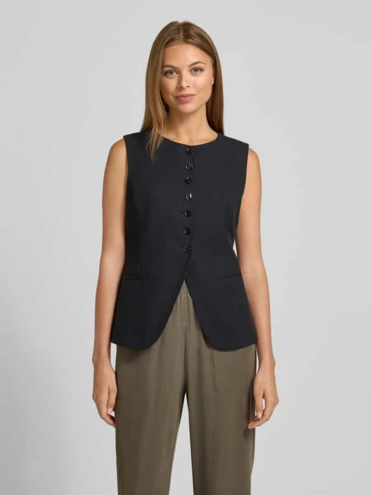 Zdjęcie produktu Spodnie materiałowe o szerokim kroju z mieszanki modalu model ‘Marou’ Opus Khaki