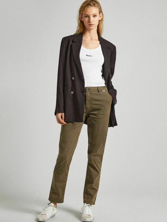 Zdjęcie produktu Spodnie materiałowe Pepe Jeans oliwkowy