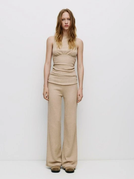 Zdjęcie produktu Spodnie materiałowe PULL&BEAR ochra