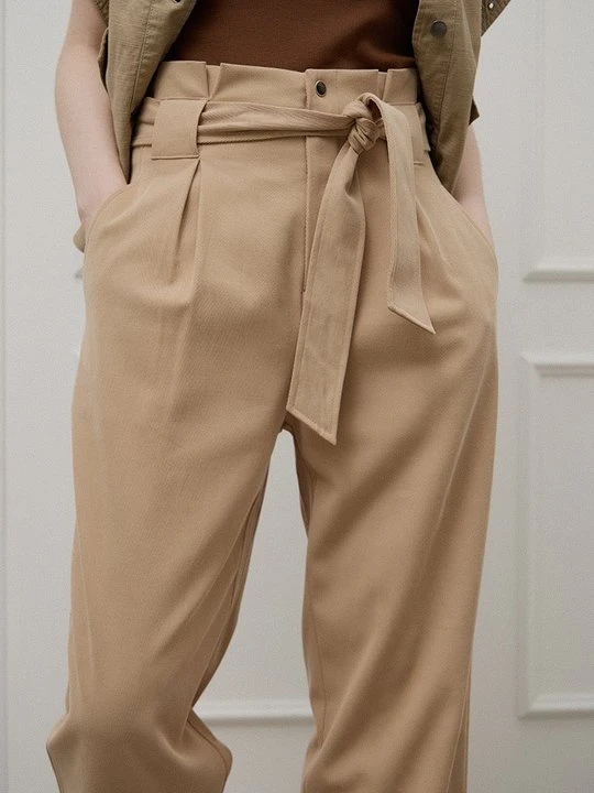 Zdjęcie produktu Spodnie materiałowe Scotch & Soda beżowy