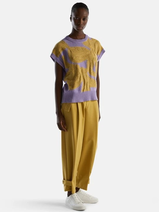 Zdjęcie produktu Spodnie materiałowe United Colors Of Benetton musztardowy