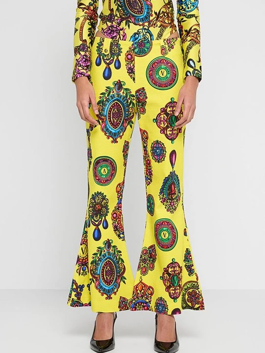 Zdjęcie produktu Spodnie materiałowe Versace Jeans Couture żółty