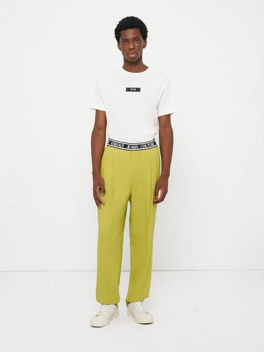 Zdjęcie produktu Spodnie materiałowe Versace Jeans Couture ciemnozielony