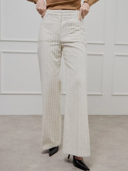 Zdjęcie produktu Spodnie materiałowe Victoria Beckham beżowy