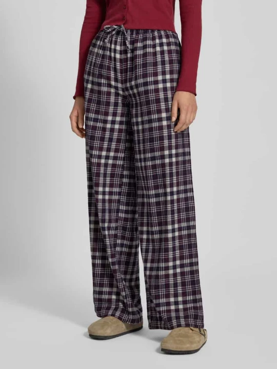 Zdjęcie produktu Spodnie materiałowe w kroju relaxed fit z tunelem REVIEW Granatowy