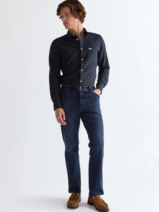 Zdjęcie produktu Spodnie materiałowe Wrangler niebieski denim
