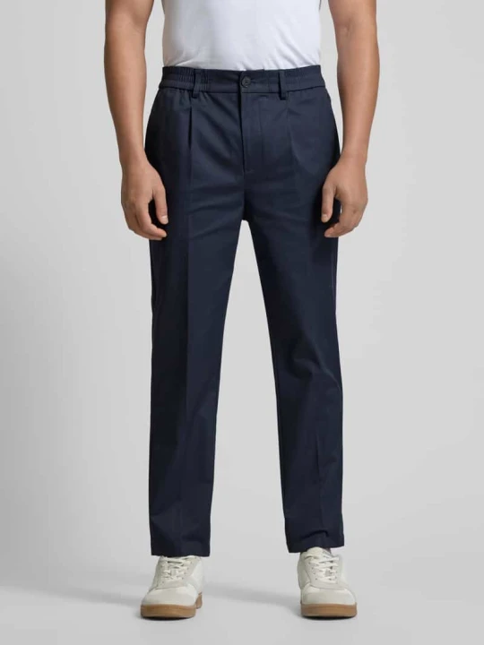 Zdjęcie produktu Spodnie materiałowe z elastycznym pasem model ‘Marc’ Casual Friday Granatowy