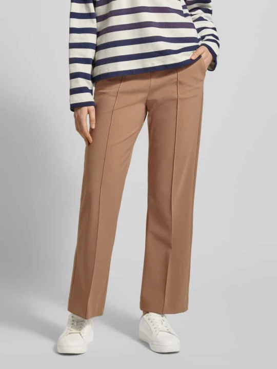 Zdjęcie produktu Spodnie materiałowe z elastycznym pasem Model 'RENEE' RAFFAELLO ROSSI Camel