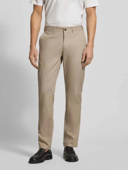 Zdjęcie produktu Spodnie materiałowe o kroju slim fit z kieszeniami z tyłu MCNEAL Beżowy