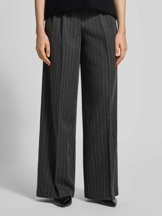 Zdjęcie produktu Spodnie materiałowe z kieszeniami z tyłu Oui Średnioszary