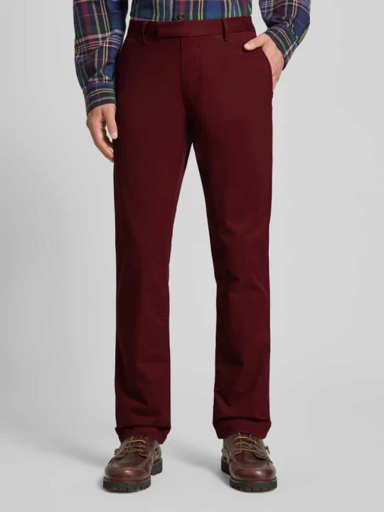 Zdjęcie produktu Spodnie materiałowe z kieszeniami z tyłu Polo Ralph Lauren Ciemnoczerwony