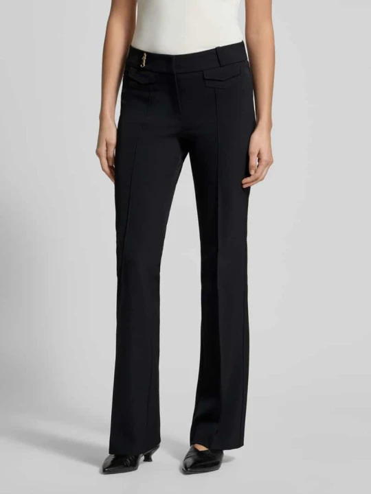 Zdjęcie produktu Spodnie materiałowe bootcut z kieszeniami po bokach CAMBIO czarny