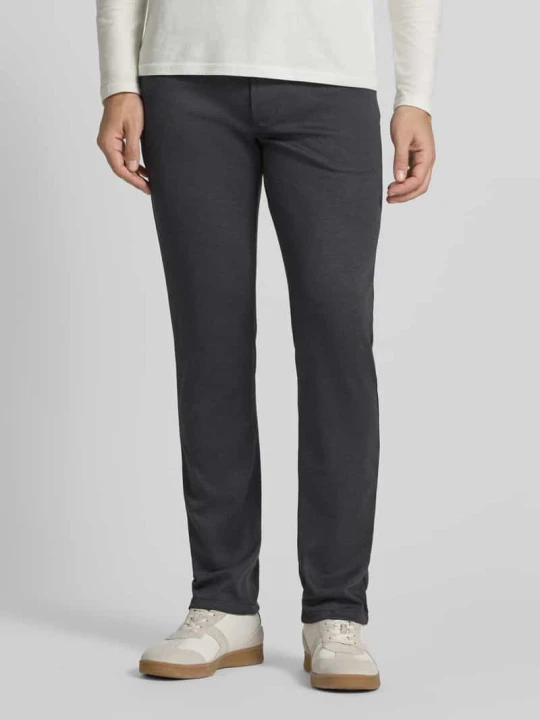 Zdjęcie produktu Spodnie materiałowe o kroju regular fit z francuskimi wpuszczanymi kieszeniami Christian Berg Ciemnoszary