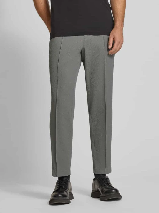 Zdjęcie produktu Spodnie materiałowe z wpuszczanymi kieszeniami w stylu francuskim Calvin Klein Kamienny