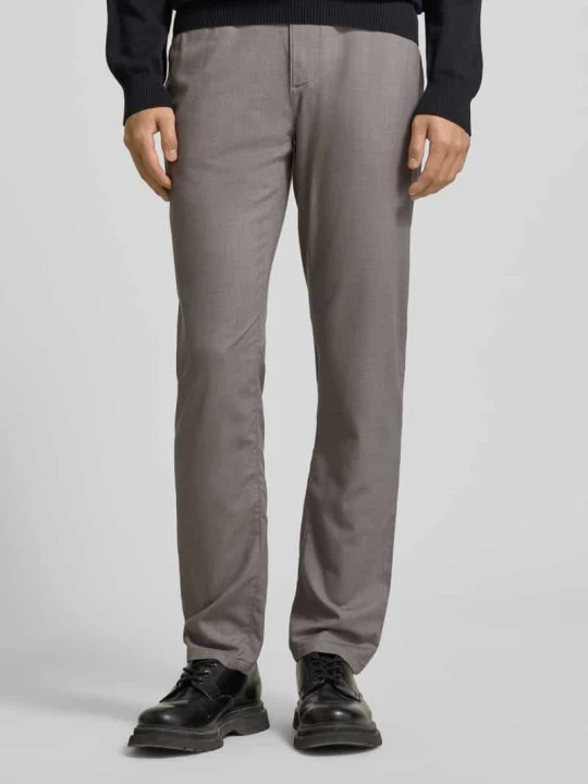 Zdjęcie produktu Spodnie materiałowe o kroju slim fit z francuskimi wpuszczanymi kieszeniami MCNEAL Średnioszary melanż