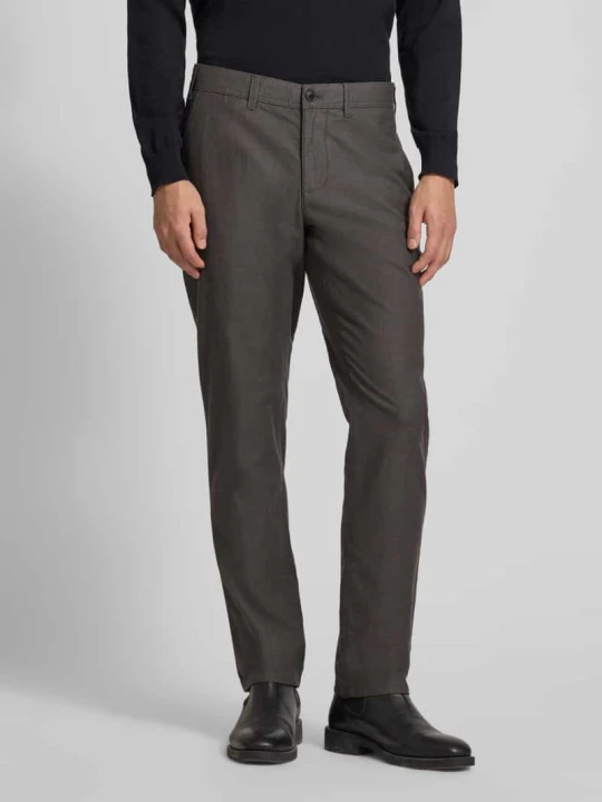 Zdjęcie produktu Spodnie materiałowe o kroju slim fit z francuskimi wpuszczanymi kieszeniami MCNEAL Ciemnoszary melanż