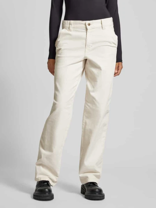 Zdjęcie produktu Spodnie materiałowe z wpuszczanymi kieszeniami w stylu francuskim model ‘CORDUROY’ Dickies Złamany biały