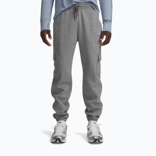 Zdjęcie produktu Spodnie męskie Under Armour Rival Fleece Cargo castlerock light heather / white Szary
