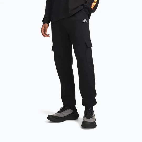 Zdjęcie produktu Spodnie męskie Under Armour Rival Fleece Cargo ultimate black / white