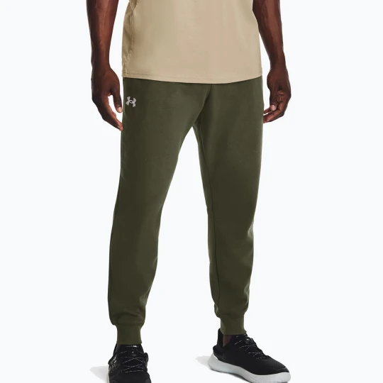 Zdjęcie produktu Spodnie męskie Under Armour Rival Fleece Joggers marine od green / white