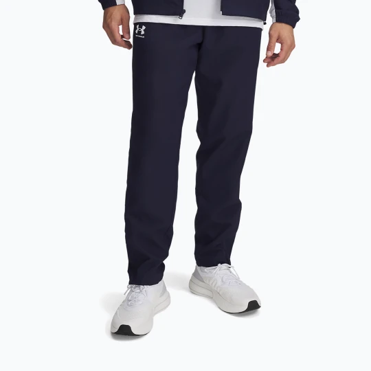 Zdjęcie produktu Spodnie męskie Under Armour Rival Woven Windbreaker Pant midnight navy / midnight navy / white Granatowy
