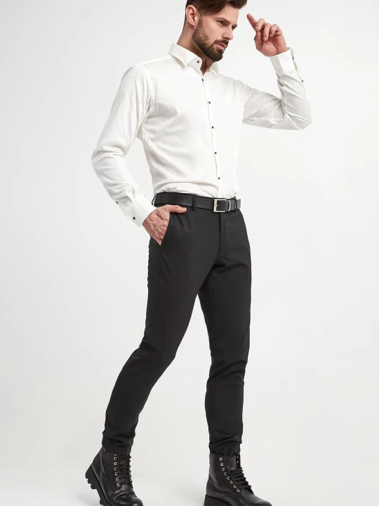 Zdjęcie produktu Spodnie męskie wełniane KARL LAGERFELD