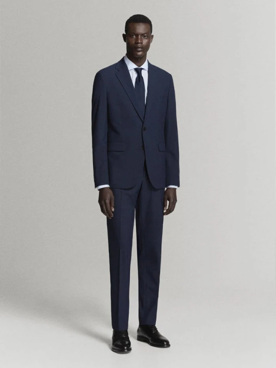 Zdjęcie produktu Spodnie garniturowe Milan slim fit ciemnogranatowy - Mężczyzna - - MANGO MAN