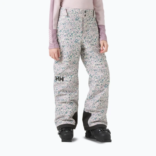 Zdjęcie produktu Spodnie narciarskie dziecięce Helly Hansen Diamond purple clay aop Biały