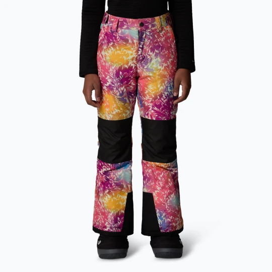 Zdjęcie produktu Spodnie narciarskie dziecięce The North Face Freedom Insulated radiant poppy blowing wind print Różowy