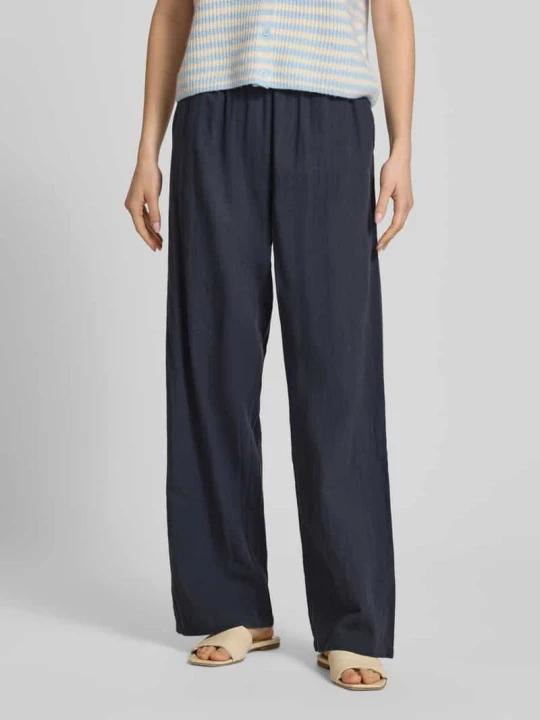 Zdjęcie produktu Spodnie o kroju loose fit o szerokości z czystej bawełny model 'TIZANA' Only Jeansowy niebieski