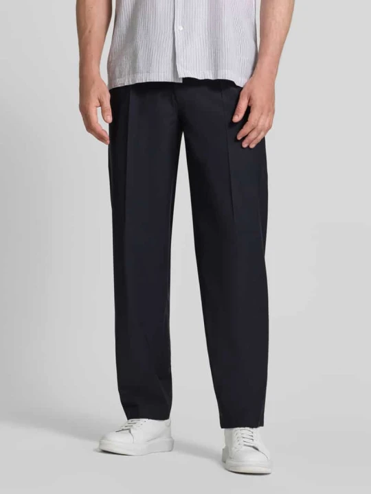 Zdjęcie produktu Spodnie o kroju loose fit z kantami model 'Lexter' JOOP! Granatowy