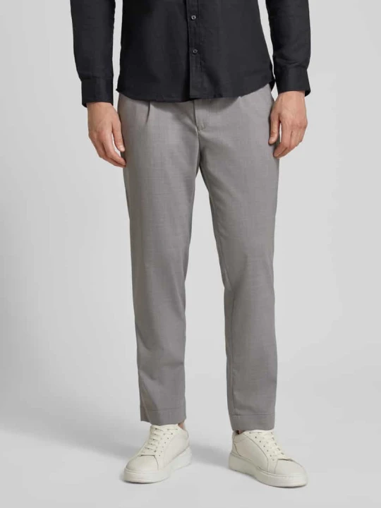 Zdjęcie produktu Spodnie o kroju loose fit z tylnymi kieszeniami Bugatti Jasnoszary