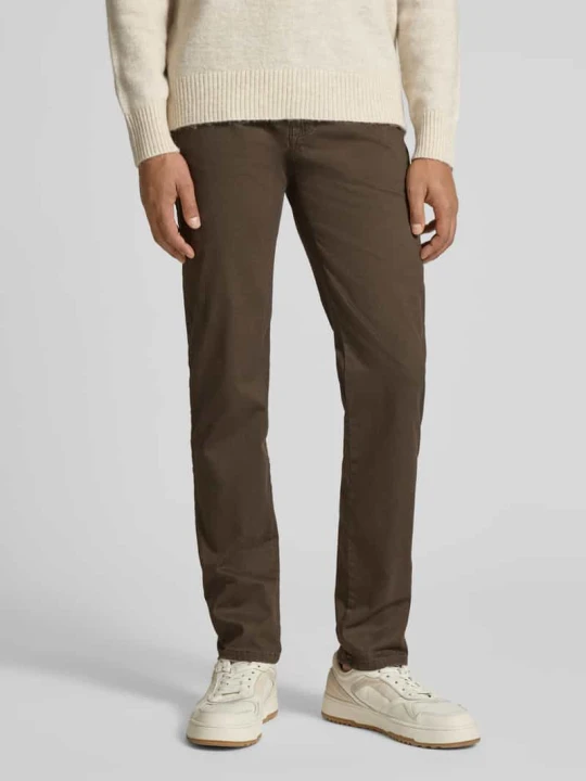 Zdjęcie produktu Spodnie o kroju Modern Fit w stylu 5 kieszeni Bugatti Średniobrązowy