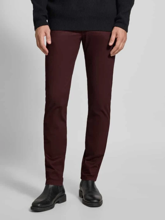 Zdjęcie produktu Spodnie o kroju Modern Fit w stylu 5 kieszeni Bugatti Bordowy