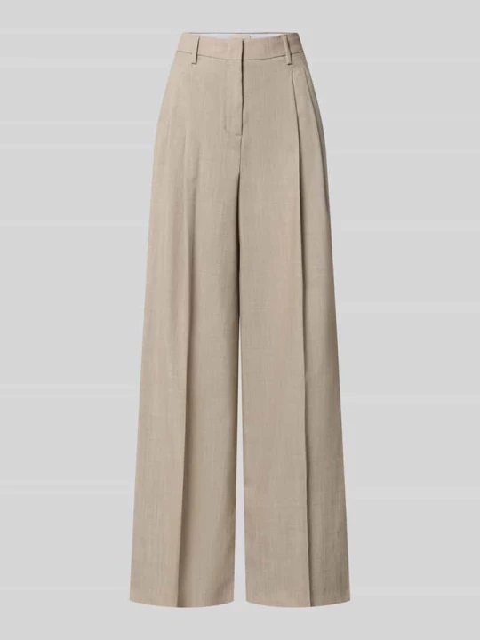 Zdjęcie produktu Spodnie o kroju regular fit o szerokości z czystej żywej wełny model 'OVVIO' Weekend Max Mara