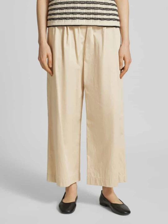 Zdjęcie produktu spodnie o kroju regular fit szerokość z czystej bawełny model 'GOLFO' Weekend Max Mara Piaskowy