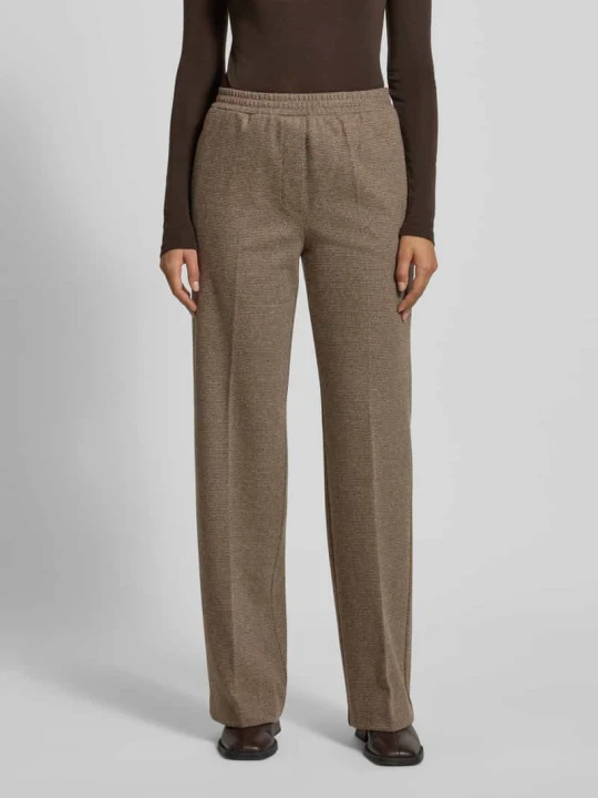 Zdjęcie produktu Spodnie o kroju regular fit z dodatkiem wełny model ‘ZELMA’ Weekend Max Mara Jasnobrązowy