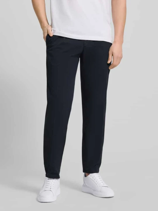 Zdjęcie produktu Spodnie o kroju relaxed fit z kantami Profuomo Granatowy