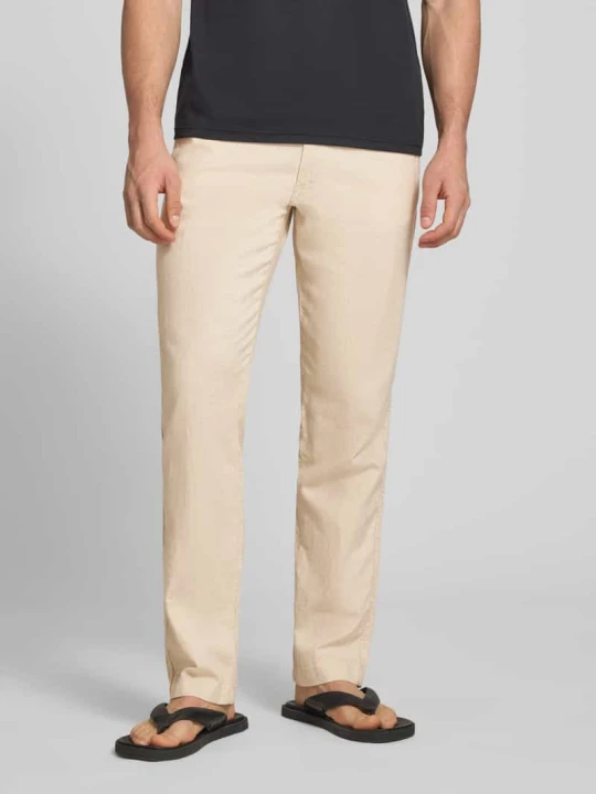 Zdjęcie produktu Spodnie o kroju relaxed fit z mieszanki bawełny i lnu model 'KANE' Jack&Jones Złamany biały