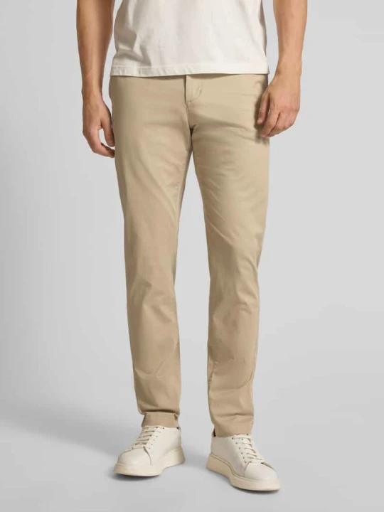 Zdjęcie produktu Spodnie o kroju relaxed fit z mieszanki bawełny Tommy Hilfiger Beżowy