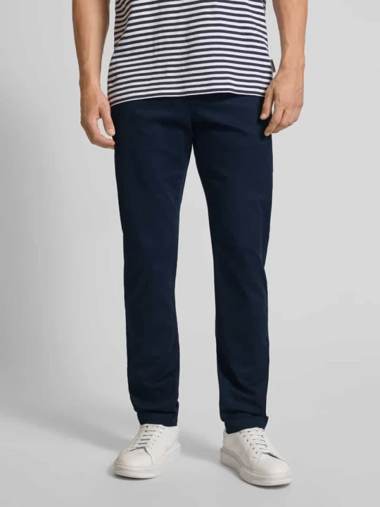 Zdjęcie produktu Spodnie o kroju relaxed fit z mieszanki bawełny Tommy Hilfiger Granatowy
