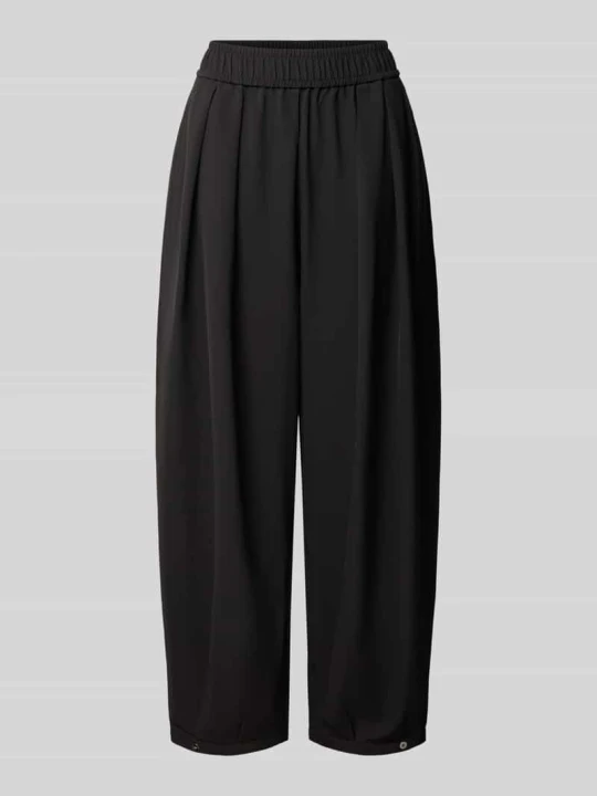 Zdjęcie produktu Spodnie o kroju relaxed fit z zakładkami w pasie model 'Nuello Miley' MOS MOSH Czarny