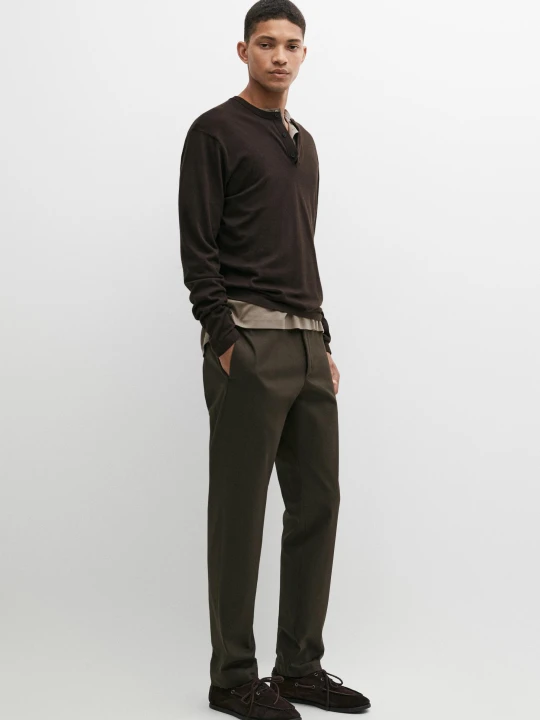 Zdjęcie produktu Spodnie O Kroju Slim - Brązowy - Massimo Dutti - Male
