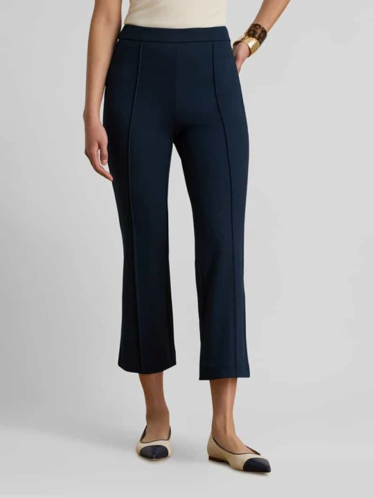 Zdjęcie produktu Spodnie o kroju slim fit o dł. 7 / 8 z ozdobnym szwem Lauren Ralph Lauren Granatowy
